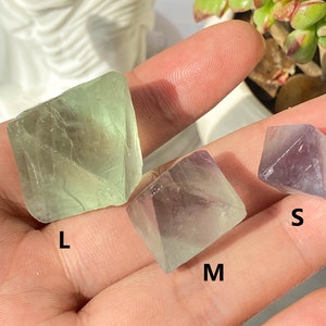Natural Mini Rainbow Fluorite Octahedrons , Fluorite Crystal , Fluorite Octahedron Specimens , Birthday Gift , Home Decor , Bulk Fluorite