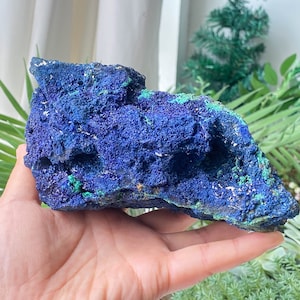 Azurite Crystal Cluster: Natural Malachite Specimen, Home Decor