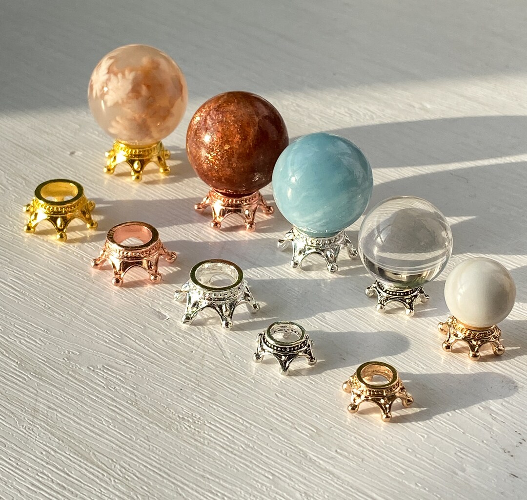 Silver Gold Sphere Stands , Mini Metal Sphere Stands for Mini Spheres