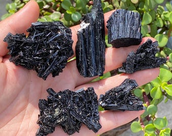 Natural Raw Black Tourmaline Stone, Rough Healing Crystal, Protection Grounding , Spiritual Gift, Spiritual Growth, Rough Black Tourmaline