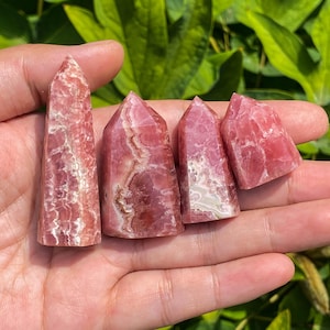 Natural Rhodochrosite Towers From Argentina • Choose Your Own Obelisk • Argentina Rhodochrosite Crystals , Birthday Gift