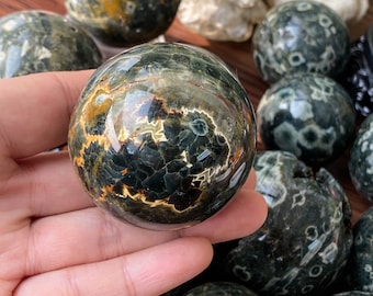 Old Stock Ocean Jasper Sphere Orb , Crystal Gift , Quartz Sphere Orb , Home Decor , Birthday Gift , Special Gift , Crystal Energy