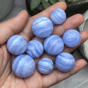 Natural Blue Lace Agate Sphere Orb , Crystal Collection , Stunning Spiritual Decor , Energy Gift , Crystal Energy , Birthday Gift