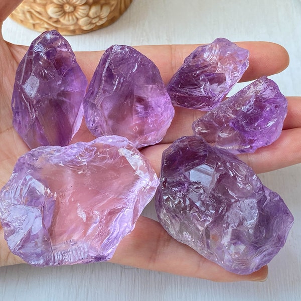 Natural Rough Amethyst Stones , Amethyst Rough Rock , Raw Amethyst , Unique Amethyst Gemstone , Birthday Gift , Meditation Reiki Healing