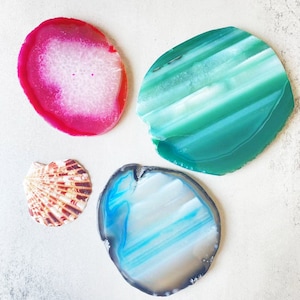 Geode  Agate Slices ，Bulk Agate Place Cards ，Craft Pieces for Sale ，Public Color Variety  , Agate Slab