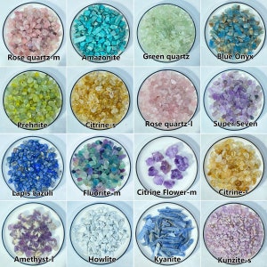 Bulk Gemstone Chips , Crushed Tumbled Crystal Chip , Choose Your Crystal , Gemstone Chips ,  Display Bottles , Crystal Tumbled