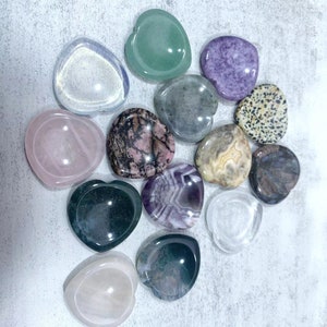 Crystal Worry Stone , Natural Gemstone Worry Stone , Hand Carved Palm Stone , Chakra Worry Stone Palm Stone , Anxiety Crystal Worry Stone