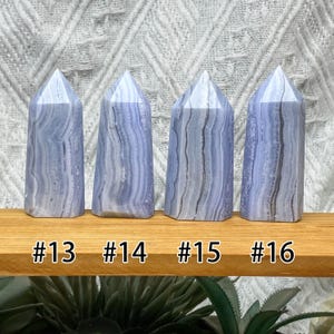 Natural Blue Lace Agate Tower Obelisk Point , Crystal Point Tower Obelisk , Birthday Gift , Home Decor , Crystal Energy , Birthday Gift