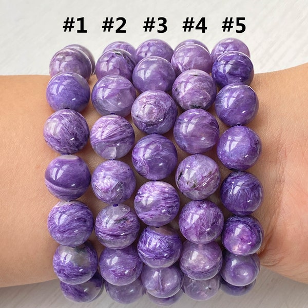 Natural Purple Charoite Women Beads Bracelet Jewelry , Gemstone Bracelet, Women Bracelet , Gift For Her , Crystal Energy