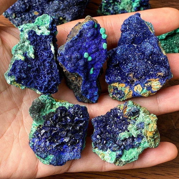 Natural Azurite Specimen , Crystal Gift ,Rare Raw Crystal , Energy Crystal , Symbiotic Mineral Crystals , Deep Rich Blue Azurite