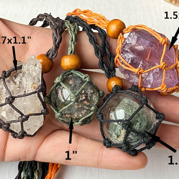 Adjustable Necklace Cord Empty Stone Holder , Necklace Cord For Crystal , Gemstone Holder , Pendant Cage Cord , Home Decor , Birthday Gift