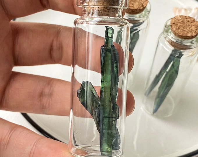 Vivianite Jar Bottle, Mineral Specimen, Small Vivianite, Holistic Healing Gift, Birthday Gift, Home Decor, Mineral Specimens