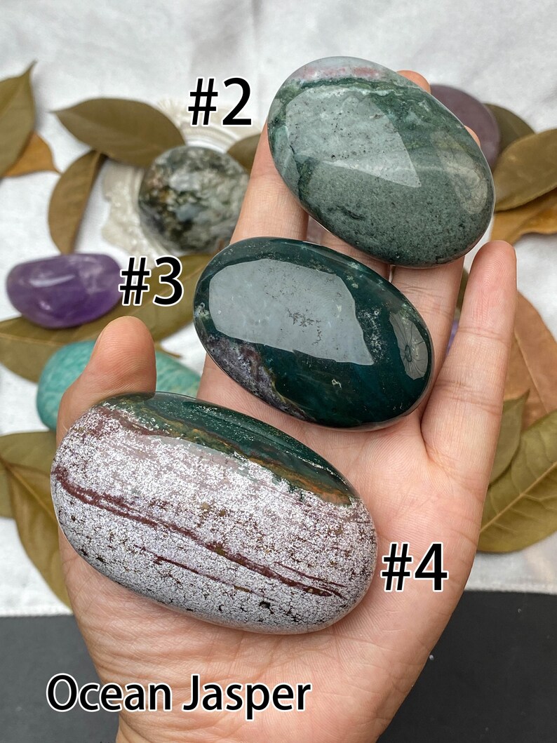 Stone Number Types Different Types of Gemstones Palm Stone , Ocean Jasper , Agate Palm ...