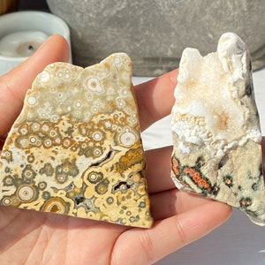 Ocean Jasper Slice , Ocean Jasper Slab , Polished Old Stock Ocean Jasper Slab , 8th Vein Ocean Jasper Raw Stone , Birthday Gift , Home Decor