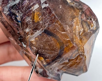 Super Seven Enhydro-bubbels, Crystal Enhydro, goed zichtbare bewegende bubbel, quartz vrije vorm, verjaardagscadeau, vloeistofopname