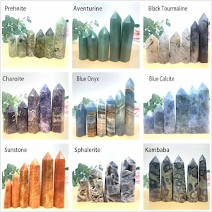 Mix Stone Crystal Tower , Obelisk Healing Crystals , Small Towers, Mixed Crystal Points , Different Sizes Natural Healing Crystal Tower