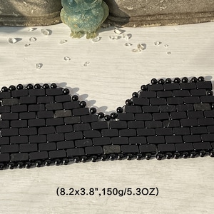 Obsidian Meditation Crystal Eye Masks , Eye Relaxation & Meditation , Beads Eye Sleep Mask Blindfold , Sustainable Natural Eye Patches