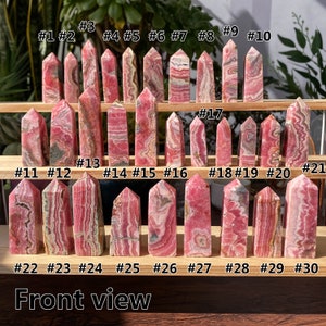 Natural Mini Rare Rhodochrosite Tower Point Obeliak ,  Gemmy Rhodochrosite Tower , Crystal Energy Healing , Crystal Collection