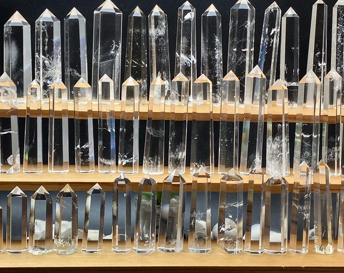 Polished Natural Clear Quartz tower , Clear Quartz Point , Home Decoration , Clear Quartz Gift , Clear Quartz  Obelisk , Birthday Gift