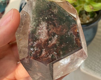 Garden Quartz Crystal Freeform , Lodolite Quartz Freeform , Scenic Phantom Quartz Freeform , Christmas Gift , Crystal Gift , Birthday Gift