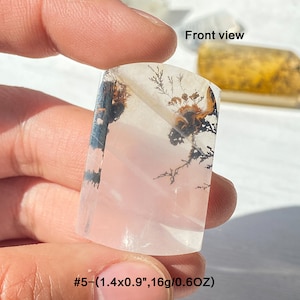 Dendritic Quartz Gemstone Pendant Freeform , Golden Healer And Dendritic Quartz Freeform , Dendritic Tree Quartz , Birthday Gift