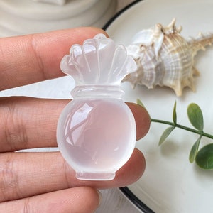 Natural Clear Quartz Crystal Purse Carving , Healing Crystal Handbag , Gemstone Purse , Crystal Purse Ornaments , Birthday Gift