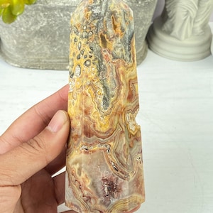Handmade Crazy Lace Agate Point , Crazy Agate Point , Home Decoratiopn , Crystal Gift , Crazy Lace Agate Obelisk
