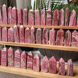 Natural Mini Rare Rhodochrosite Tower Point Obeliak ,  Gemmy Rhodochrosite Tower , Crystal Energy Healing , Crystal Collection