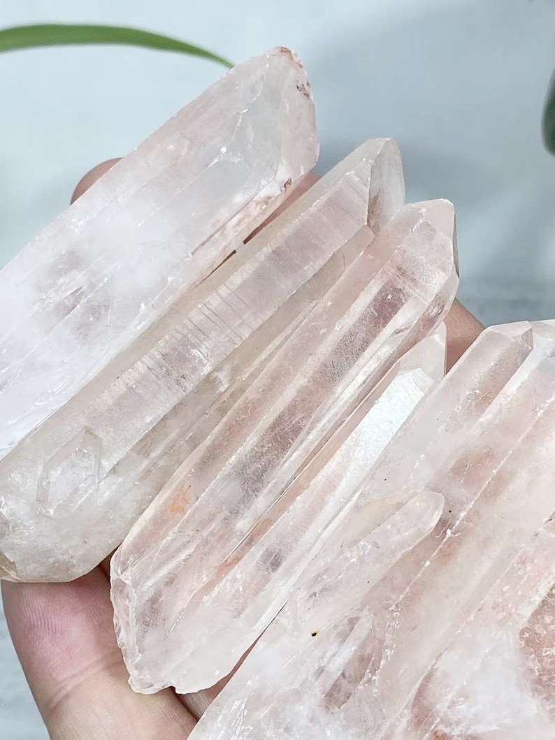 Laser Clear Quartz Wands Clear Quartz Crystal Points Etsy