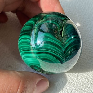 Banded Malachite Sphere  Handpicked Natural Malachite Crystal Ball, Perfect for Healing, Decoration, Meditation  Select Your Unique Piece