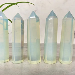 Opalite Tower , Opalite Point , Opalite Wand , Crystal Tower , Crystal Healing , Artificial Clear Opalite Obelisk , Home Decoration