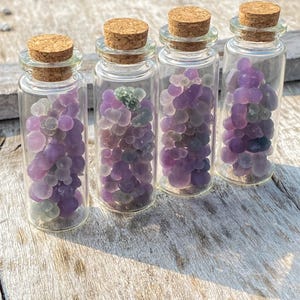Botellas de ágata de uva, botellas de cristal, colección de cristales, regalo de sanación holística, regalo de cumpleaños, decoración del hogar, especímenes minerales