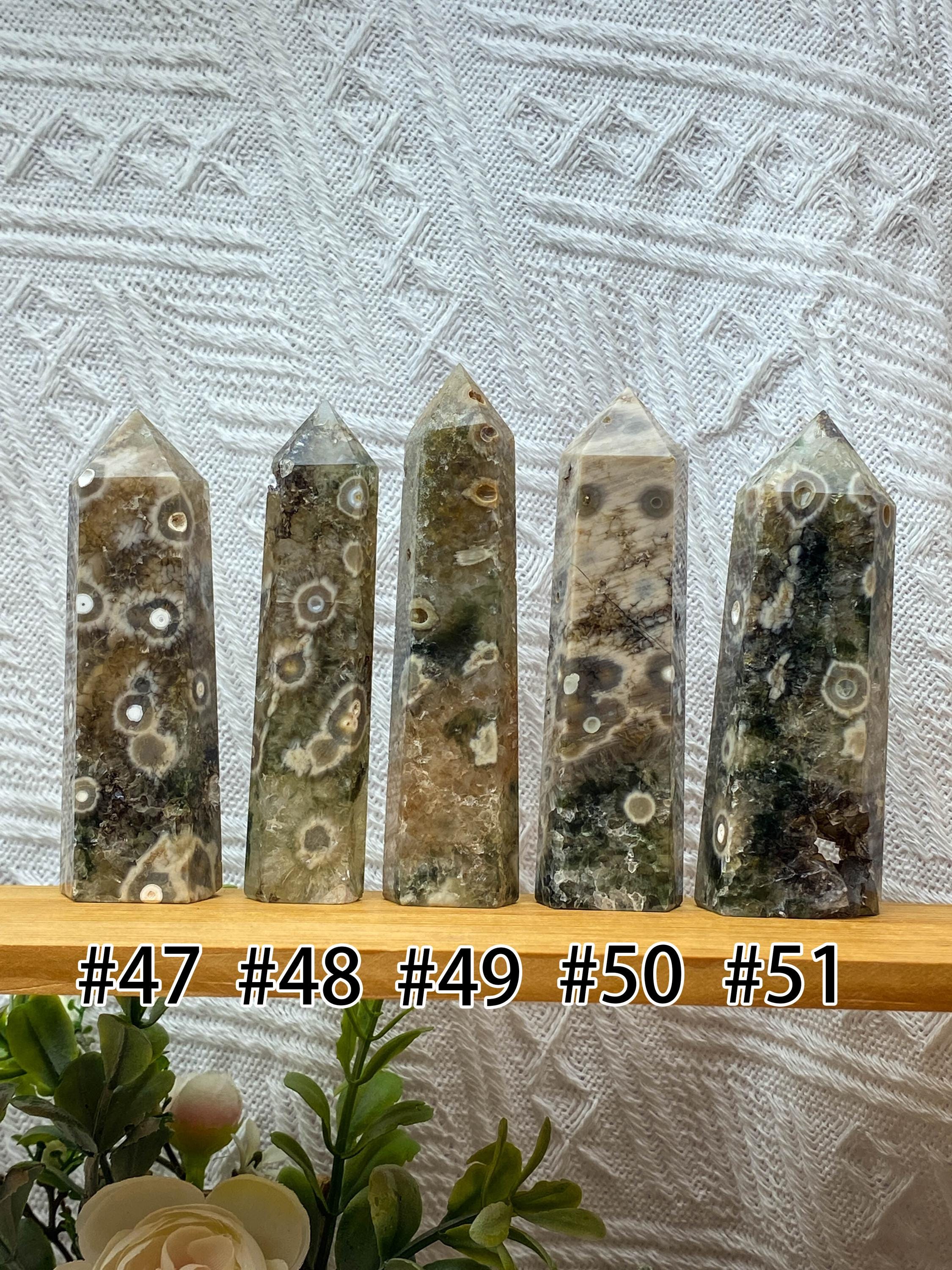 8th Vein Ocean Jasper Tower , Orbicular Ocean Jasper Tower Point