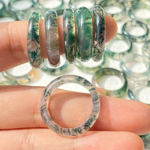 Natural Round Moss Agate Ring , Wedding Ring , Delicate Ring , Engagement Ring , Engagement Ring , Branch Ring , Crystal Ring ,