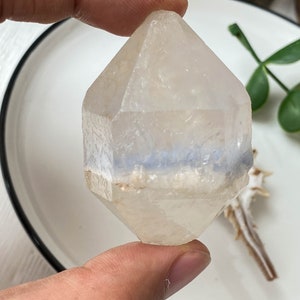 Natural Blue Dumortierite Specimen , Dumortierite In Quartz Point , Raw Crystal , Dumortierite Included Quartz , Birthday Gift