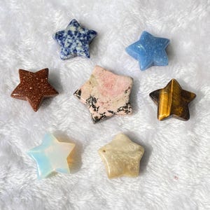okNatural Rhodonite Star, Yellow Tiger Eye Star, Sodalite Star ,Handcrafted Gemstone Stars , Healing Crystal Decor , Unique Spiritual Gift