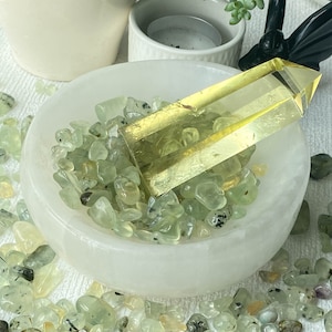 Natural Gemstone Carved Selenite Crystal  , Natural Selenite Bowl , Crystal Bowl , Stunning Spiritual Decor , Special Gift , Meditation Bowl