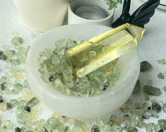 Natural Gemstone Carved Selenite Crystal  , Natural Selenite Bowl , Crystal Bowl , Stunning Spiritual Decor , Special Gift , Meditation Bowl