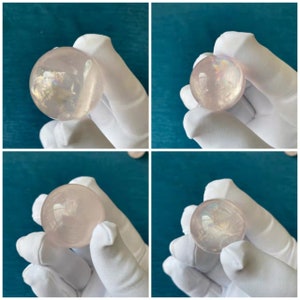 High quality rose quartz rainbow mini spheres