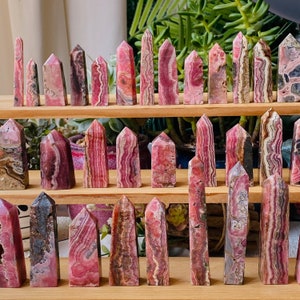 Natural Mini Rare Rhodochrosite Tower Point Obeliak ,  Gemmy Rhodochrosite Tower , Crystal Energy Healing , Crystal Collection
