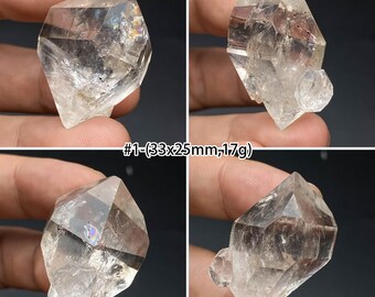中国広西省産 ハーキマーダイヤモンド形クリアダブルターミネーション