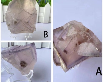 Flourite Specimen , Fluorite Purplish Phantom Crystal , Blue Fluorite Specimen , High Grade Fluorite , Home Decoration
