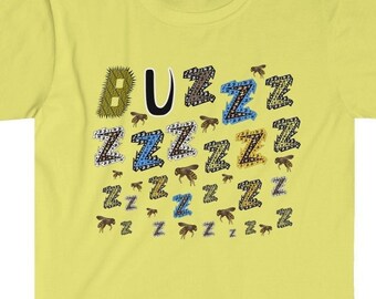 Buzz With Bees And Zs T-Shirt - Comfy Fun Pollinator Shirt