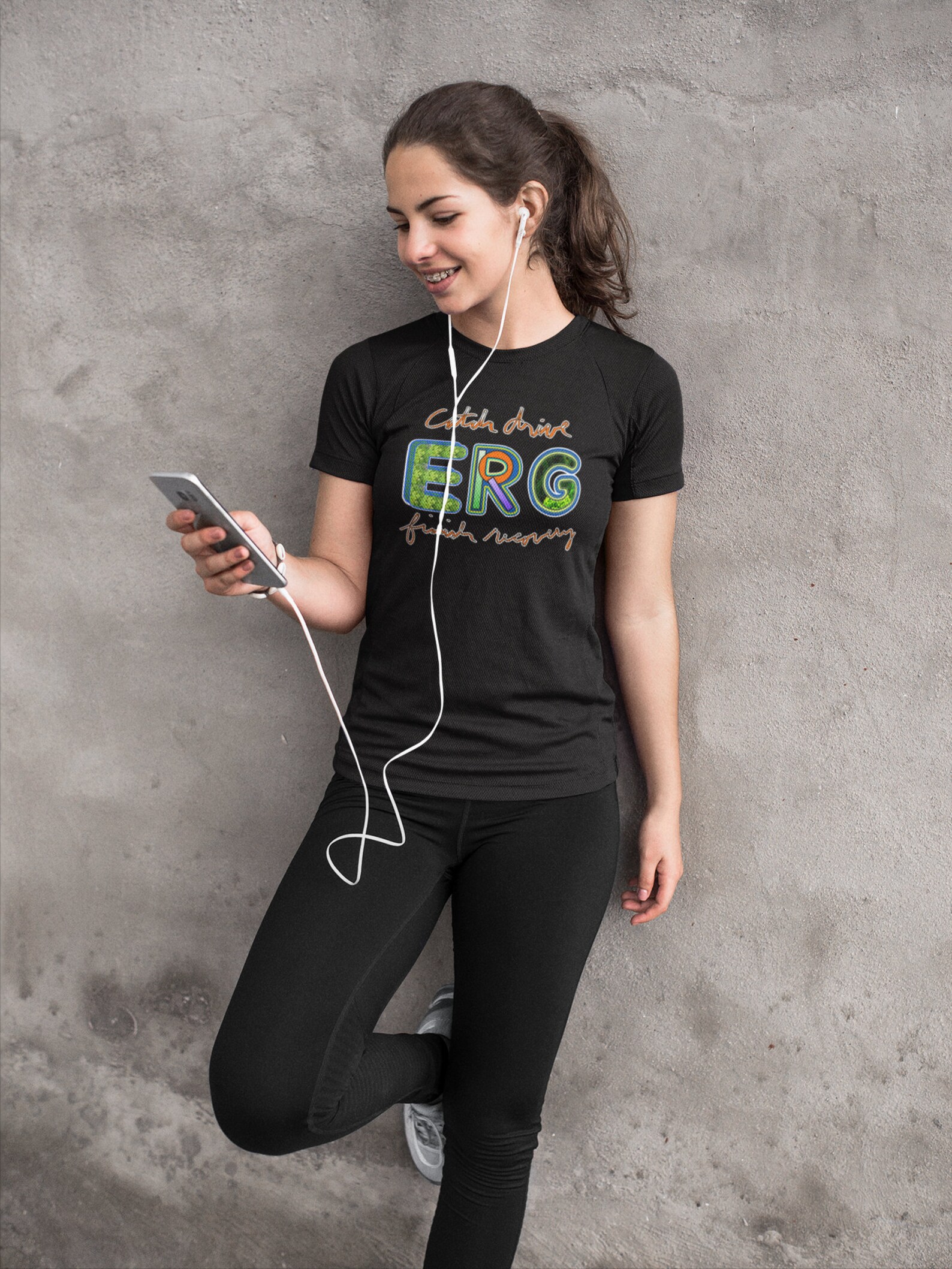 Erg - Catch, Drive, Finish, Recovery Shirt - Rowing Athlete Fitness ...