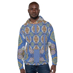 Orange Ovals Painting Pattern Comfy Artful Unisex Hoodie