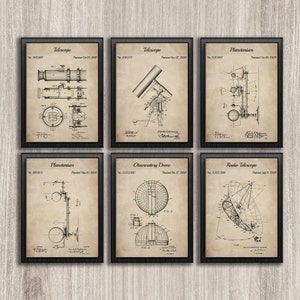 Astronomy Patent Posters, Astronomer Wall Art Gift Idea, Radio Telescope Patent, Space Art, INSTANT DOWNLOAD