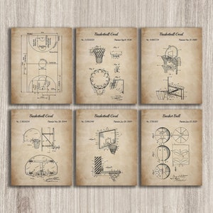 Basketball Patent Prints: Vintage B-Ball Art Set (Digital Download)
