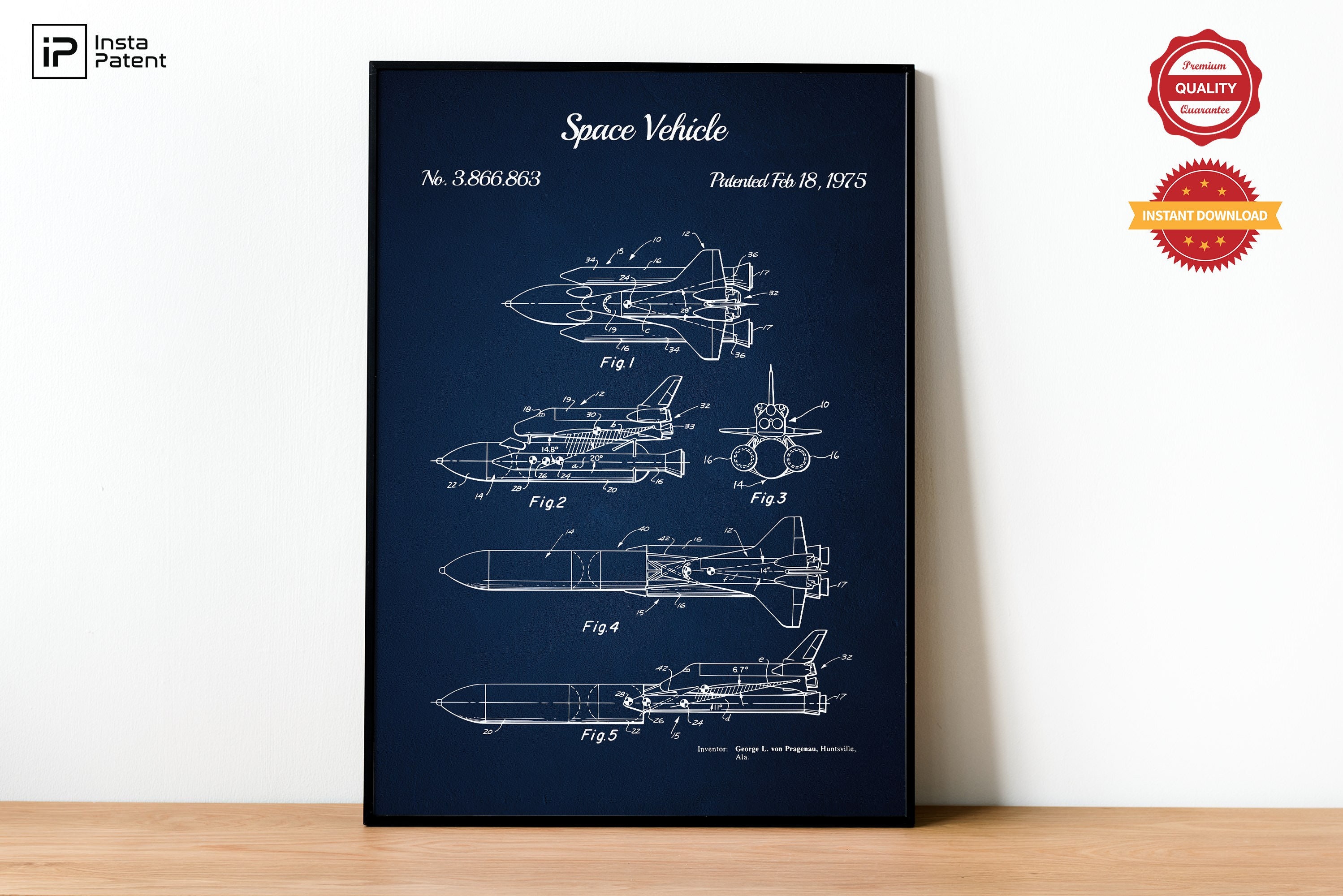 Outer Space Set of 6 Patent Prints Space Wall Art NASA - Etsy