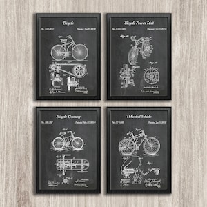 Vintage Bicycle Wall Art Set Of 4, Bicycle Vintage Poster, Bicycle Wall Decor, Bicycle Gifts, INSTANT DOWNLOAD
