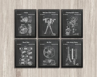 Impressions de brevet : oeuvre d'art pour appareil photo, lot de 6 (téléchargement instantané)